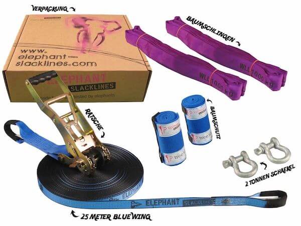 Die 25 Meter blue Wing als Komplett-Set