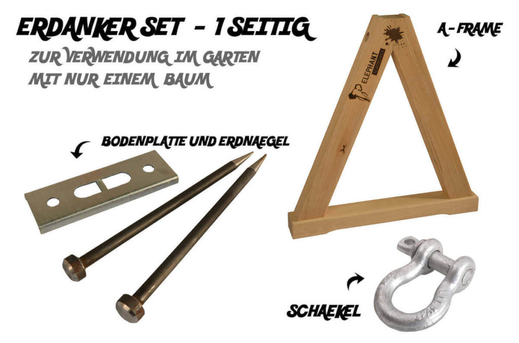 Einseitiger Bodenanker für den Garten