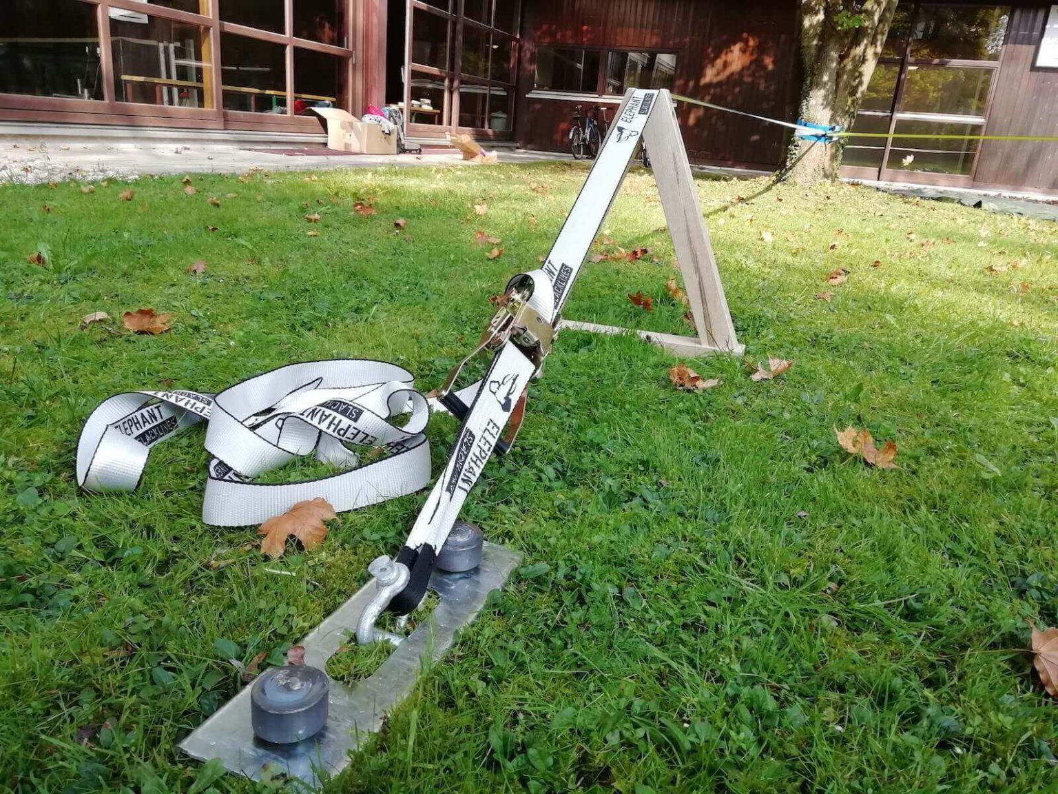 Aufbauanleitung Slackline Garten Set (baumloses Slacklinen