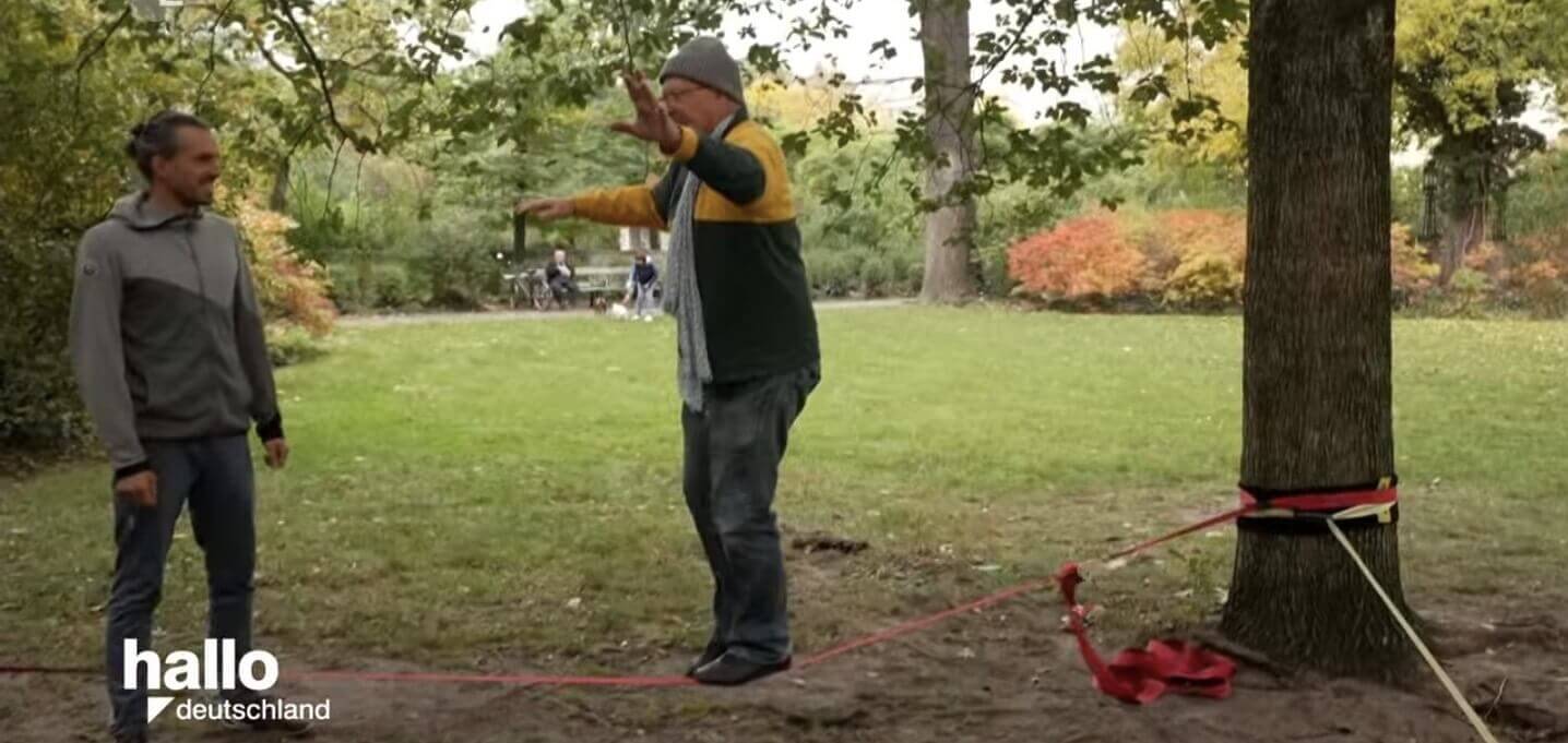 Joachim Winter bei Slackliner Berlin